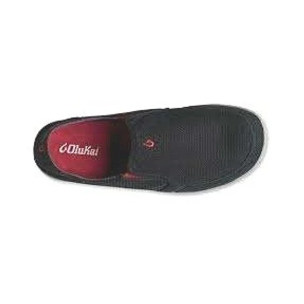 OluKai Nohea Mesh Mens Slip On Shoes Navy Blue Red‎ Loafers Drop In Heel
